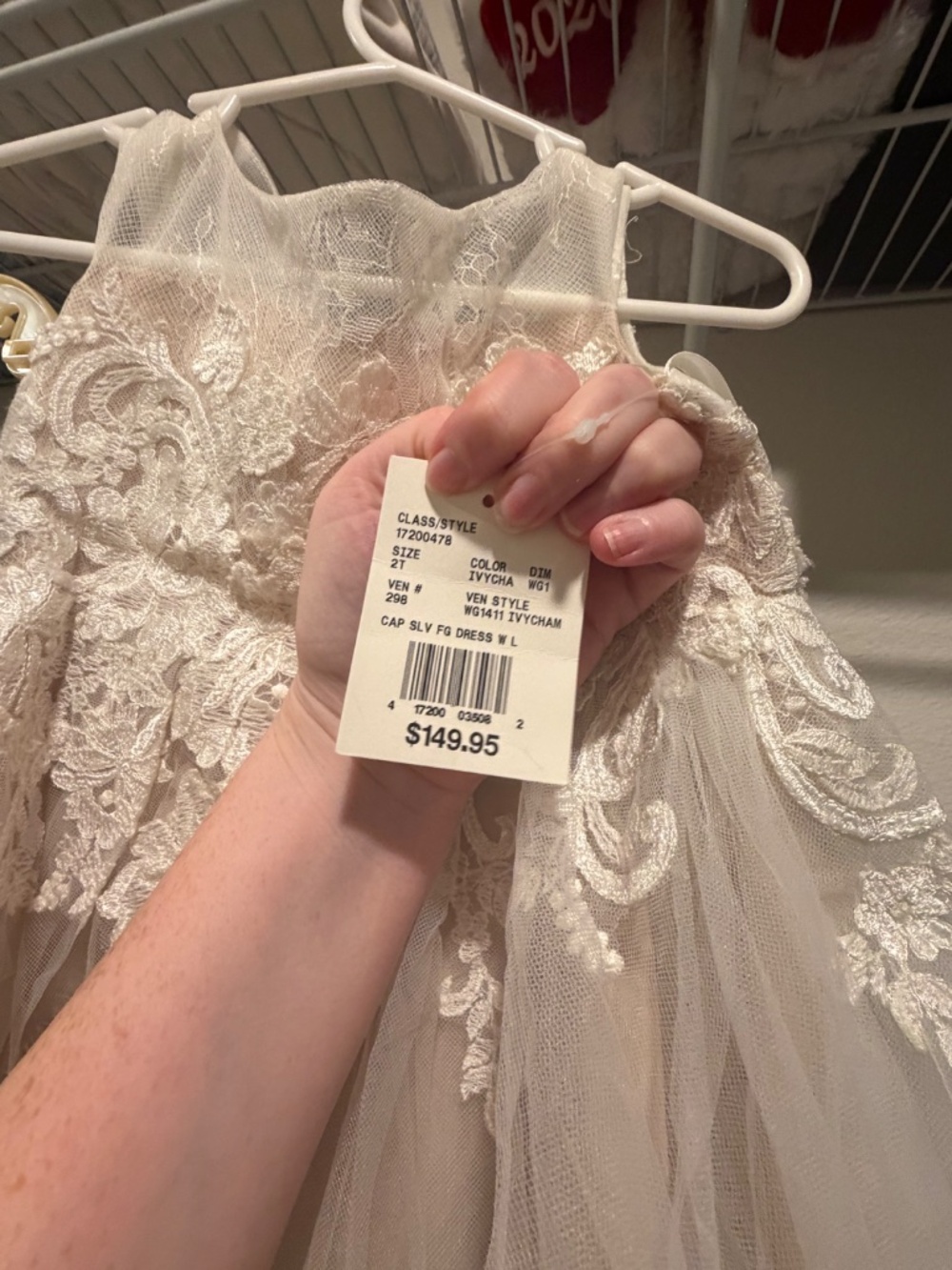 👰‍♀️ David’s Bridal Wedding Gown + Matching Flower Girl Dress & Veil 👰‍♀️ - Picture 5 of 10